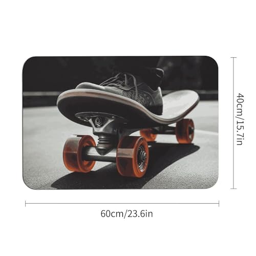 Tapis absorbant l'eau motif roue de skateboard pour intérieur - 3
