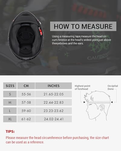 TRIANGLE Full Face Motorcycle Helmet Dual Visor Helmets for Adult Men and Women with Smoked Sunshield DOT Approved - Thumbnail 6