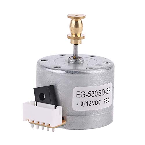 SHOTAY EG530SD-3F DC5-12V 3 velocidades 33/45/78 RPM Platos giratorios de Metal Ajustables Motor de Manga de Cobre Motor para Tocadiscos Tocadiscos B Funda de Cobre Cover