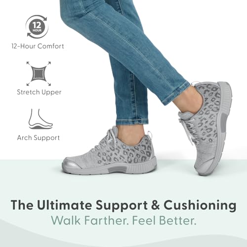 Image of Orthofeet Women's Orthopedic Stretch Knit Walking Sneaker