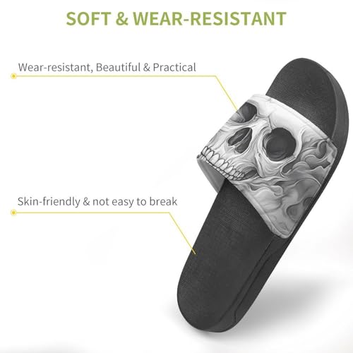 Smoky Skull Head Slippers for Men Wormen Shower Bathroom Slipper Indoor Beach Non Slip Sandal3