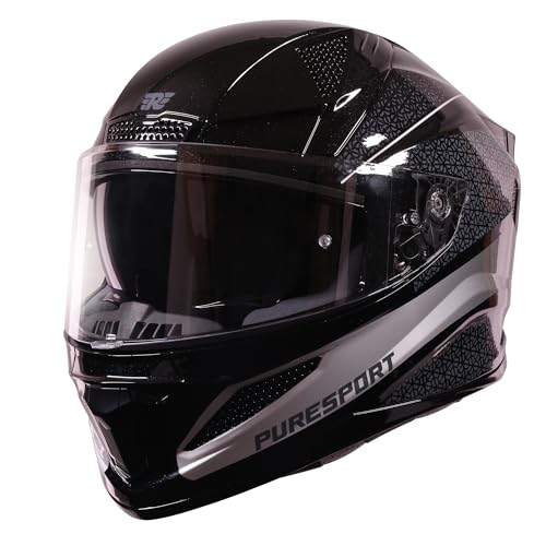 Image of Royal Enfield Crossair Puresport Gradient Full Face Helmet (Size: XL)-HEA240030-GREY