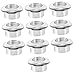 Veemoon 10pcs Desktop Threading Cover Computer Cable Grommet Wire Grommet Decorative Desk Grommets Desk Wire Hole Cover Wire Organizer for Computer Cord Grommets Chrome Abs Cable Manager