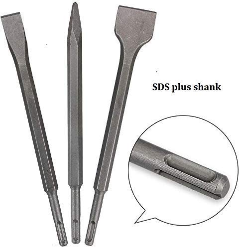 Set De 2 Burins SDS Plus SEESII - Pointu Et Plat 240 Mm, Acier 40Cr, Pour Béton, Pierre, Maçonnerie - 7