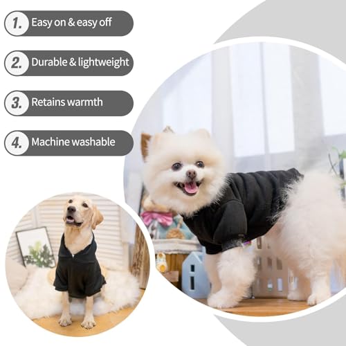 BINGPET Dog Hoodies - Fleece Lined Fall Dog Puppy Sweatshirt Soft Warm Sweater Winter Hooded Clothes for Small Medium Large Dogs & Cats — view 5