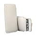 Modos Logicos Synthetic Leather Protective Sleeve Pouch Case compatible with iPhone 8 iPhone 7 iPhone 6 4.7”, Professional Executive Case Design with Elastic Pull Strap - White