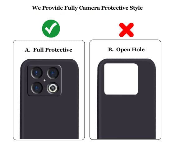 Image of A rtistque Liquid TPU Silicone Matte Shockproof Flexible with Camera Protection Soft Back Cover Case for OnePlus 10 Pro 5G - Black