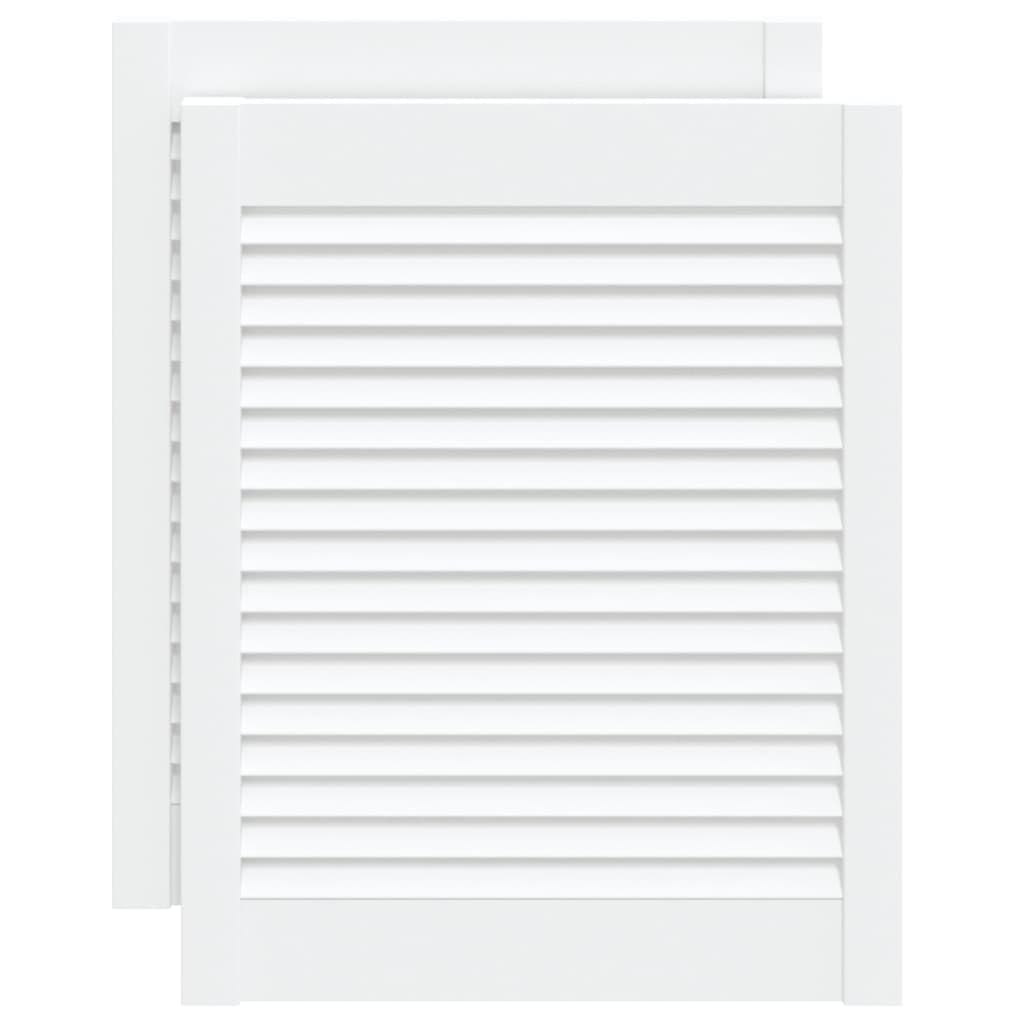 Puertas de armario de madera blanca de 61,5x49,4 cm en pack de 2 unidades