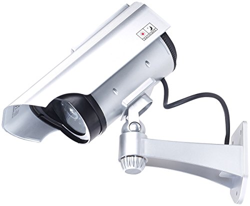 VisorTech Dummy-Kamera: Überwachungskamera Attrappe mit LED-Signal