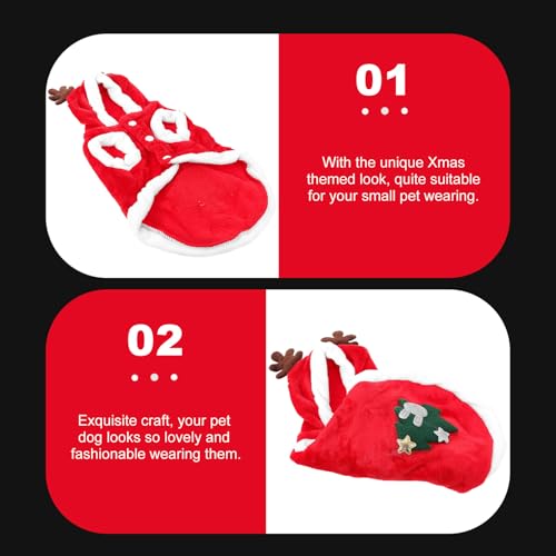 Disfraz de Reno para Perro Small Rojo POPETPOP miniatura 3