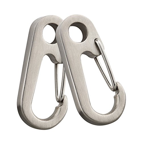 TI-EDC Titanium High Strength 41mm Quick Release Keychain Carabiner Snap Hook (2pcs)