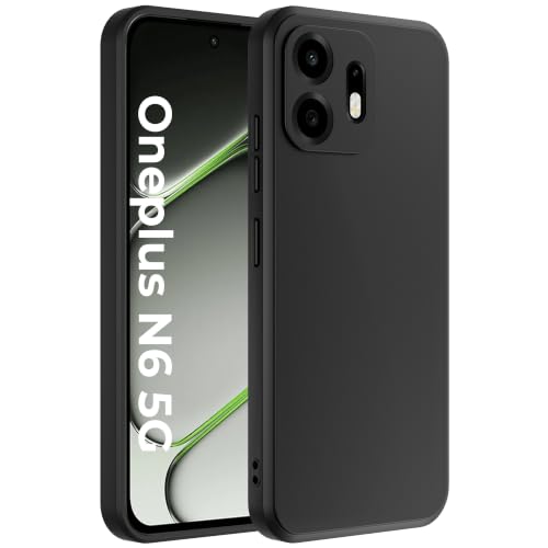 Image of A rtistque Back Cover Case for OnePlus N6 5G | Camera Protection | Shockproof TPU | Stylish Protective Design | Slim Fit | Ultra Matte | OnePlus N6 Back Cover - Black