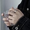 Lerpwige Anneaux Mobiuses en alliage robuste - Accessoire portable pour les couples à la recherche de pièces uniques de mode - Utilisation quotidienne - Style artistique #2