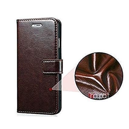 Image of Lava Blaze X 5G Flip Cover | Premium Leather Finish Flip Cover | with Card Pockets | Wallet Stand |Complete Protection Flip Cover for Lava Blaze X 5G - Coffee