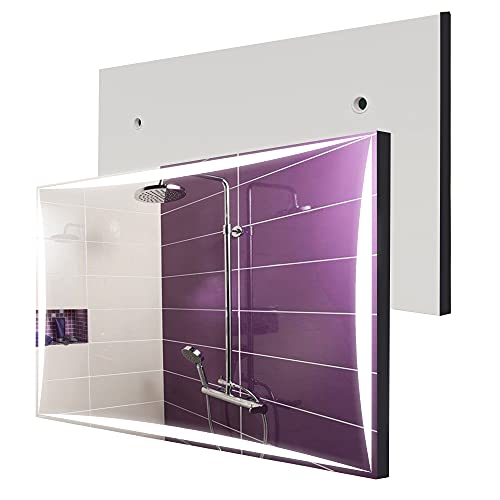 Artforma Badspiegel 150x80 cm mit LED Beleuchtung und Abdeckung- Wählen Sie Zubehör - Individuell Nach Maß - Beleuchtet Wandspiegel Lichtspiegel Badezimmerspiegel - LED Farbe zu Wählen L77 Cover