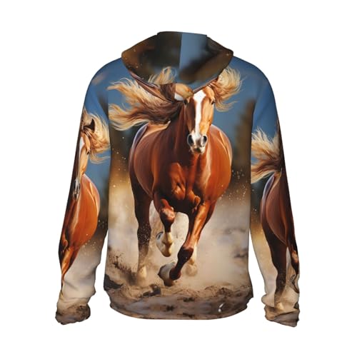 Sun Shirts Red Runing Horse Printed Sun Protection Hoodie Rash Guard Shirt Long Sleeve Fishing Running Outdoor3