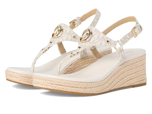 Michael Kors Women's Casey Espadrille Wedge Sandal, Vanilla, 6.5