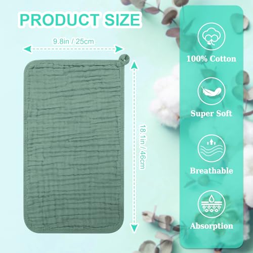 Accmor 6 Pack Muslin Burp Cloths 100% Cotton 20''x10'' Large Extra Soft and Absorbent Baby Burping Cloth for Boys Girls3