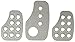 OMP - Racing Pedals - Silver (Set of 3) (OA0-1030)
