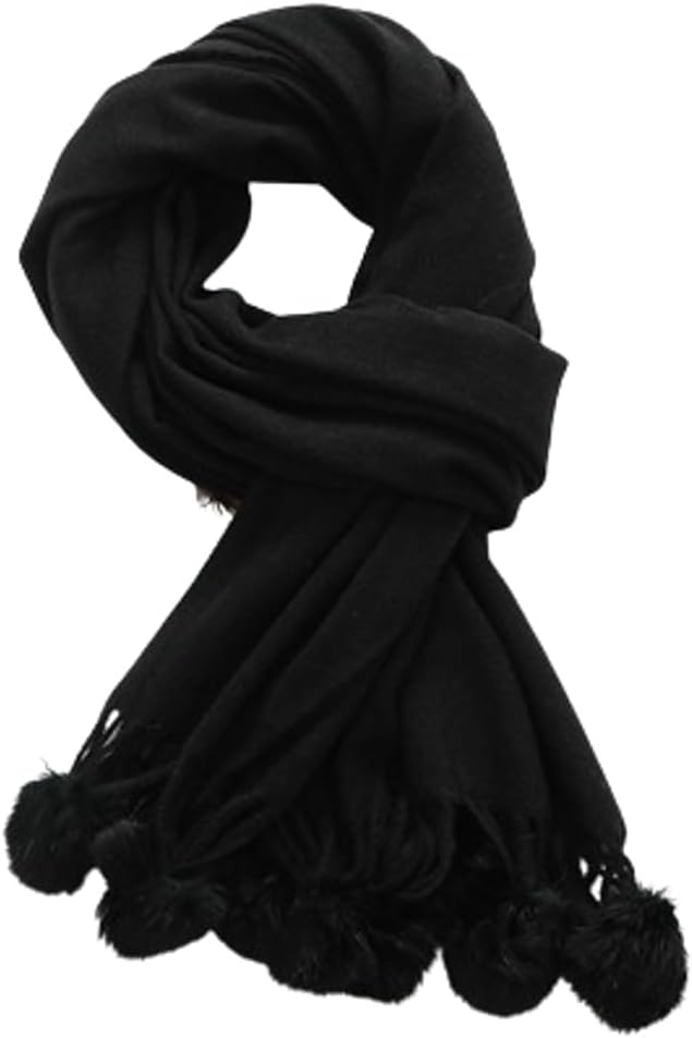 Winter Scarf Women Cold Large Winter Scarves Pompom Ghana Ubuy