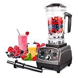 家具 Batidora Licuadora Batidora de Pie de Alta Velocidad de 1650 W Licuadora de Batidos Profesional, Recipiente Sin...
