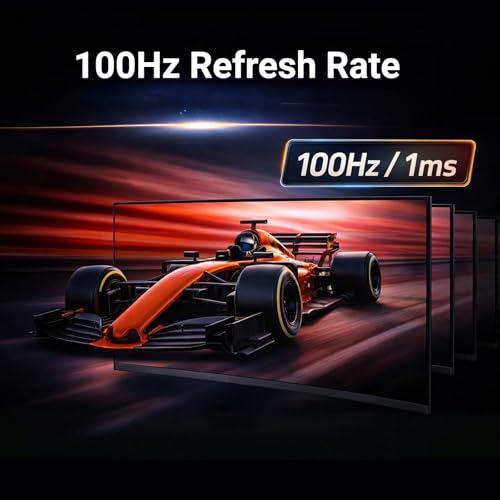 Image of 27 Inch QHD Computer Monitor, 2560 x 1440 2K IPS Panel, 100 Hz, 100% sRGB, 1500:1 Contrast Ratio, HDR10, FreeSync, DisplayPort, HDMI, USB Ports, VESA Mountable for Home Office, Black