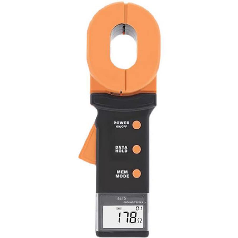 NEWTRY 0.01~200Ω Ground Earth Resistance Clamp Tester, Digital Ground Resistance Tester, for Electric Power Telecommunications Meteorology Oilfield Construction, Case Included