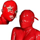 Latex-Maske Almymm in Rot für Bondage und Fetisch