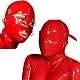 Latex-Maske Almymm in Rot für Bondage und Fetisch