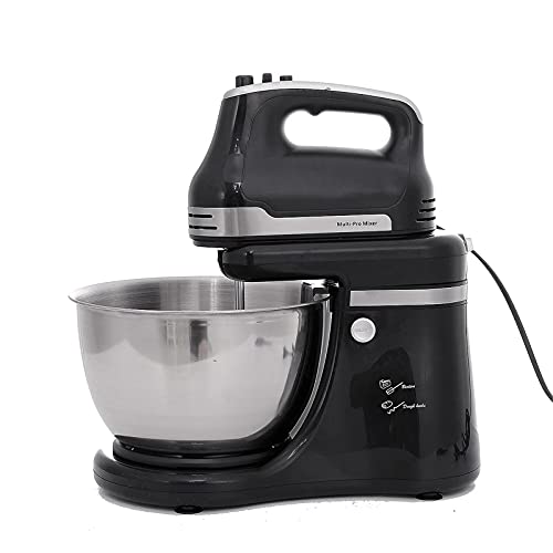 QuRRong Küchenmaschine 4.2L Elektrische Ständermischer Creme Lebensmittel Backen 5 Geschwindigkeitsstahl Mischschale…