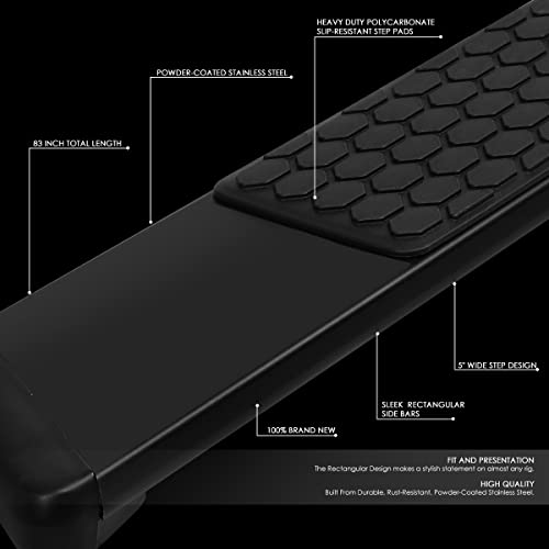 Estribos de acero inoxidable DNA MOTORING 5.5 pulgadas miniatura 2
