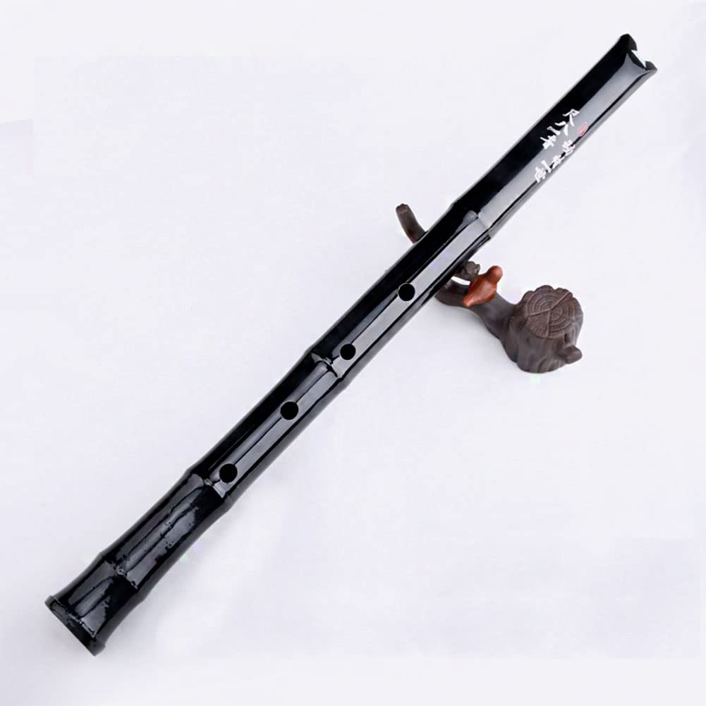 HCZKIUJY Six-Inch Shakuhachi, 4-Hole E Flute Instrument, Professional Quality, Able To Play A Variety of Repertoires, Traditional National Instruments (Black E)