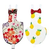 UKJENT Bird Diaper Protective Parrot Nappy - 2 Pack, Reusable Flight Suit with Waterproof Inner Layer, Washable Cute Urine Wet Suit for Cockatiel Monk Parakeet Sun Parakeet Lory(S)