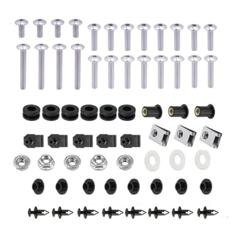 Motorcycle Fairing Bolt Kit for Suzuki GSXR1000 GSX-R1000 2007-2008, Body Work Screws, Fasteners and Hardware Kits, Stainless Steel Plastic Cover
