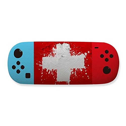 Étui pour lunettes motif drapeau suisse boîte rangement rigide de protection solaire