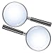 Lupa de lectura grande 2 unidades 90 mm, cristal, muy ligera, irrompible, ayuda de lectura para personas mayores, niños, 3 aumentos, para libros, periódicos, mapas Produktname