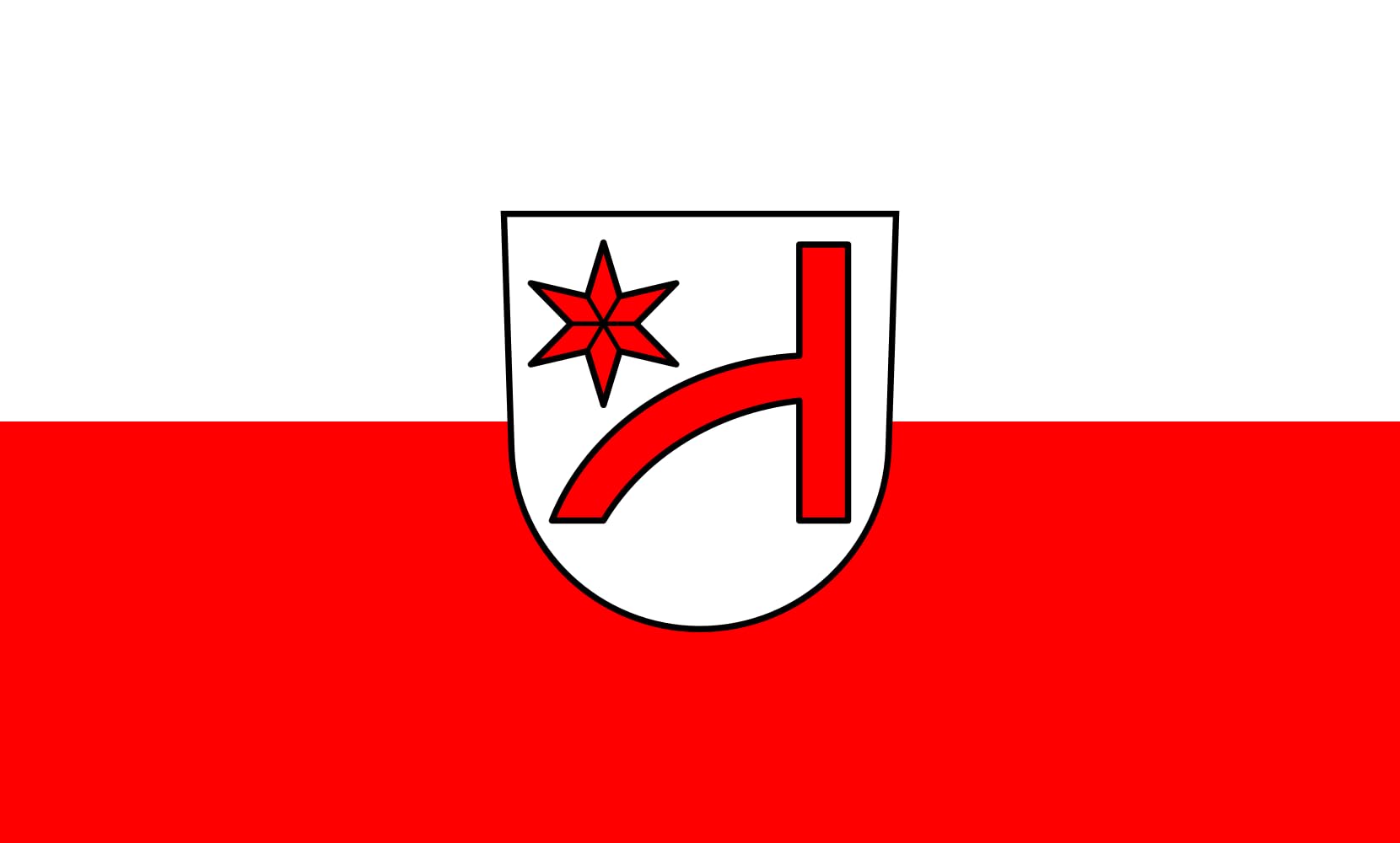 Drapeau paysage Bischweier grand format 1.35m² pour vos cérémonies et événements