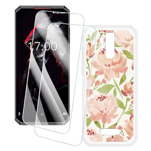 OAGELIM 2�Z�b�g �X�N���[���v���e�N�^�[ + �P�[�X Oukitel K13 Pro (6.41 �C���`) �Ƃ̌݊������� �A�[�e�B�X�e�B�b�N�J�X�^���v�����g�J�o�[�Ƌ����K���X�t�B���� �X�N���b�`�h�~ (��)