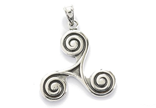 Triskel celtique pendentif argent pour accessoire de festival médiéval et quotidien