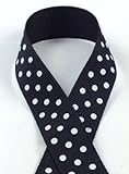 Schiff Ribbons 44501-3 5/8-Inch Grosgrain Fashion Polka Dot Ribbon, 10-Yard, Black/White