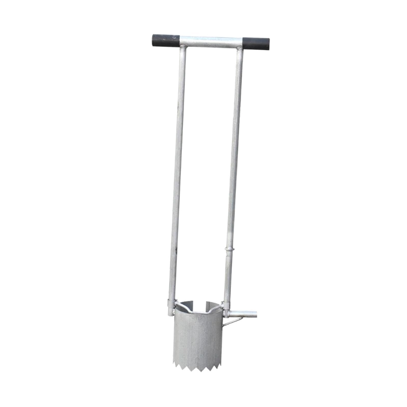 Soil Sample Probe Garden Practical Ergonomic Handle Multipurpose Hole Digger 12cm Diameter Iron-image-30