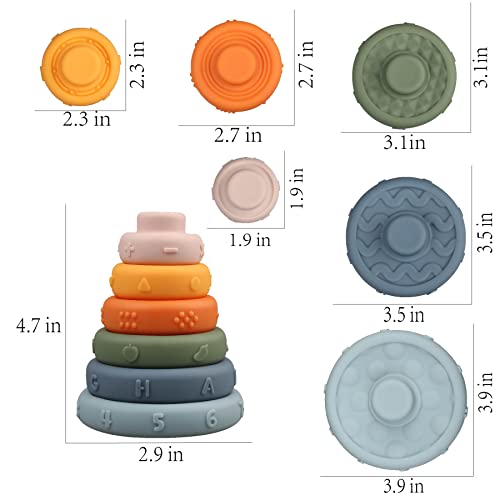 Majobee Baby Sensory Stacking Toys Rings, Montessori Infant Blocks Toys For Educational Developmental Toddler 1-3 Learning Activities, Baby Girls Boys Gifts For 6 9 12 18 Month One Year Old Newborn #TOP5