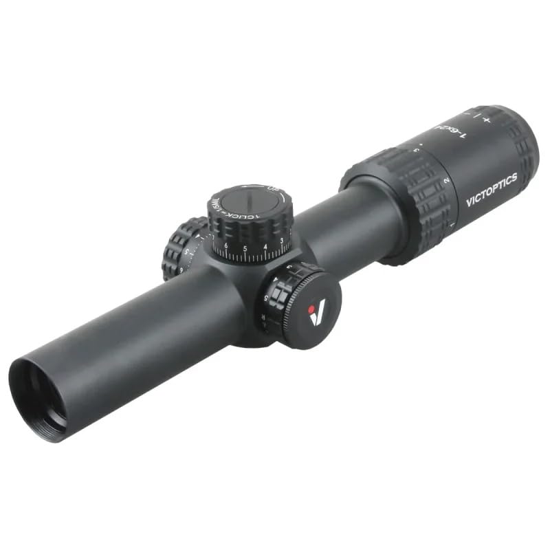 Vict Optics Mira Telescópica S6 1-6x24 FSP, Retícula Iluminada Roja y Verde, 30mm, Resistente al Agua