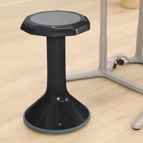 Image of Back2School Express Wobble Sensory Stool - 20in Active Seating Balance Chair for Kids, Flexible Seating for School, Homeschool, Black