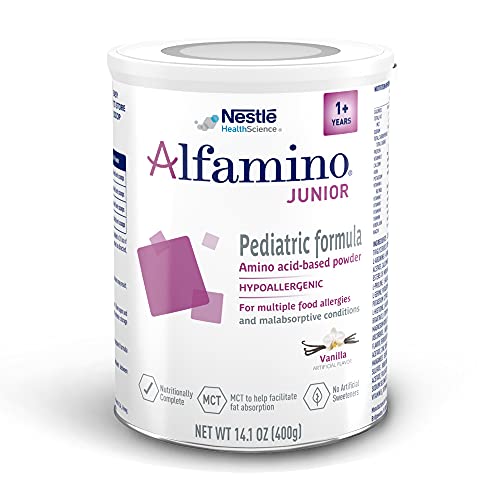 Alfamino Junior Amino Acid Based Pediatric Powder Formula, Vanilla, 14.1 oz