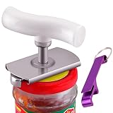 Feation Jar Opener,Bottle Opener Keychain Included,Stainless Steel Multifunctional Adjustable Jar Op