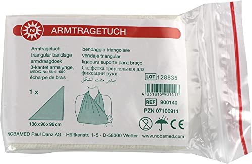 Noba Armtragetuch Dreiecktuch 136 x 96 x 96 cm (weiÃŸ, aus Viskosegewebe,...