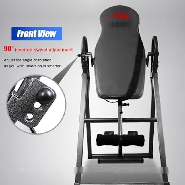 Back Pain Relief Inversion Table, Strength Training Inversion Equipment with Adjustable Protective Strap Back Stretcher Machine