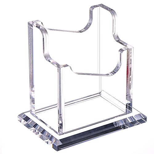 Business Card Holder for Desk Display Vertical, Clear Acrylic Cards Stand Case for Women and Men- Organize 50 Cards- 1 Pack(1 Cell V)