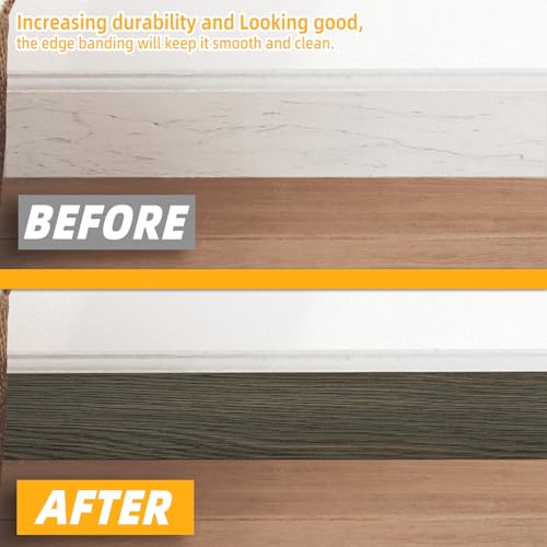 Image of GSCIT Club Black Walnut Wallpaper, 2.4 inch X 25ft Self Adhesive Wood Grain Repair Tape Black Walnut Repair Patch for Tables, Chairs, Baseboards, Doors, Windows, Floors, Handicraft DIY.